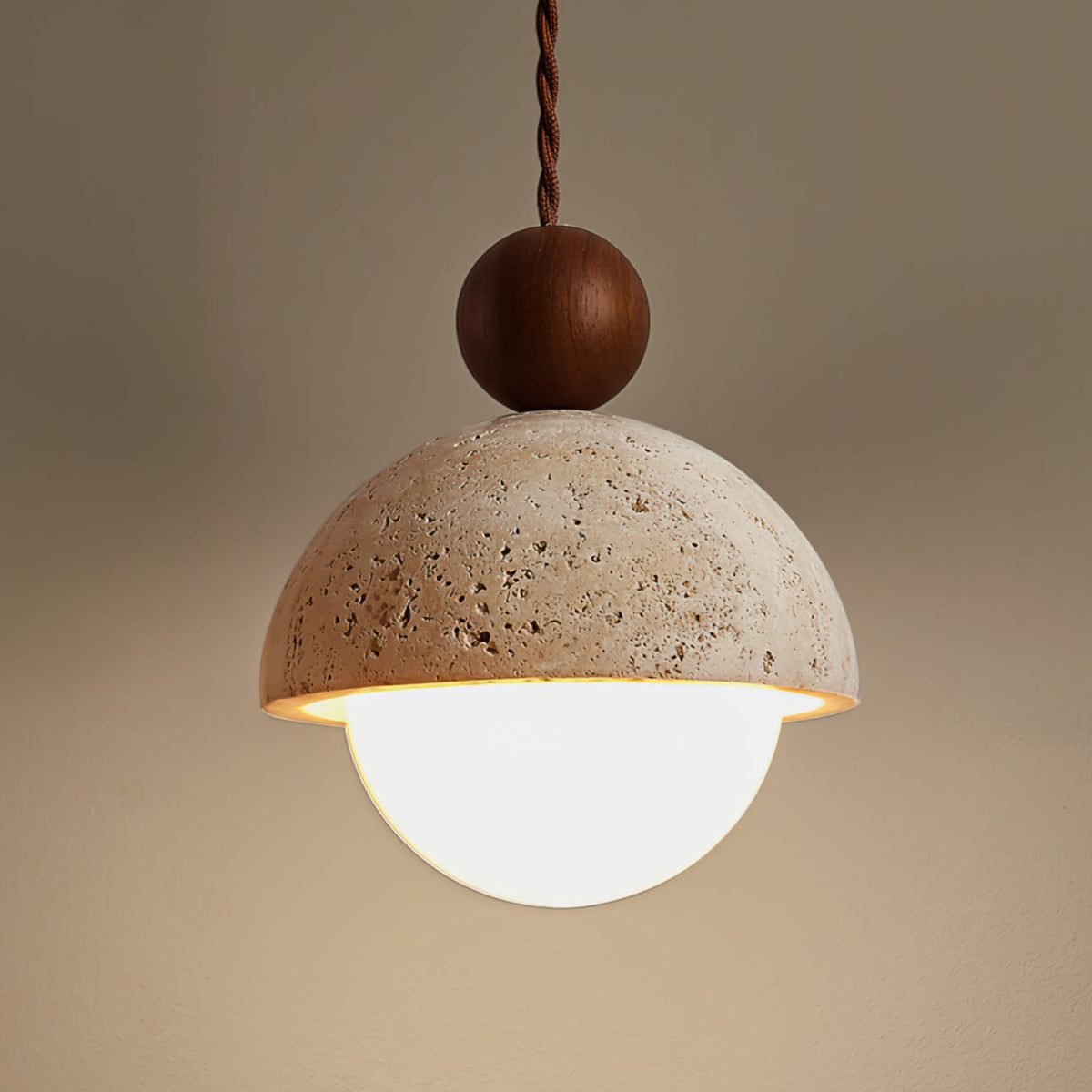 Rildenley Travertine Pendant Light-Moonnatur