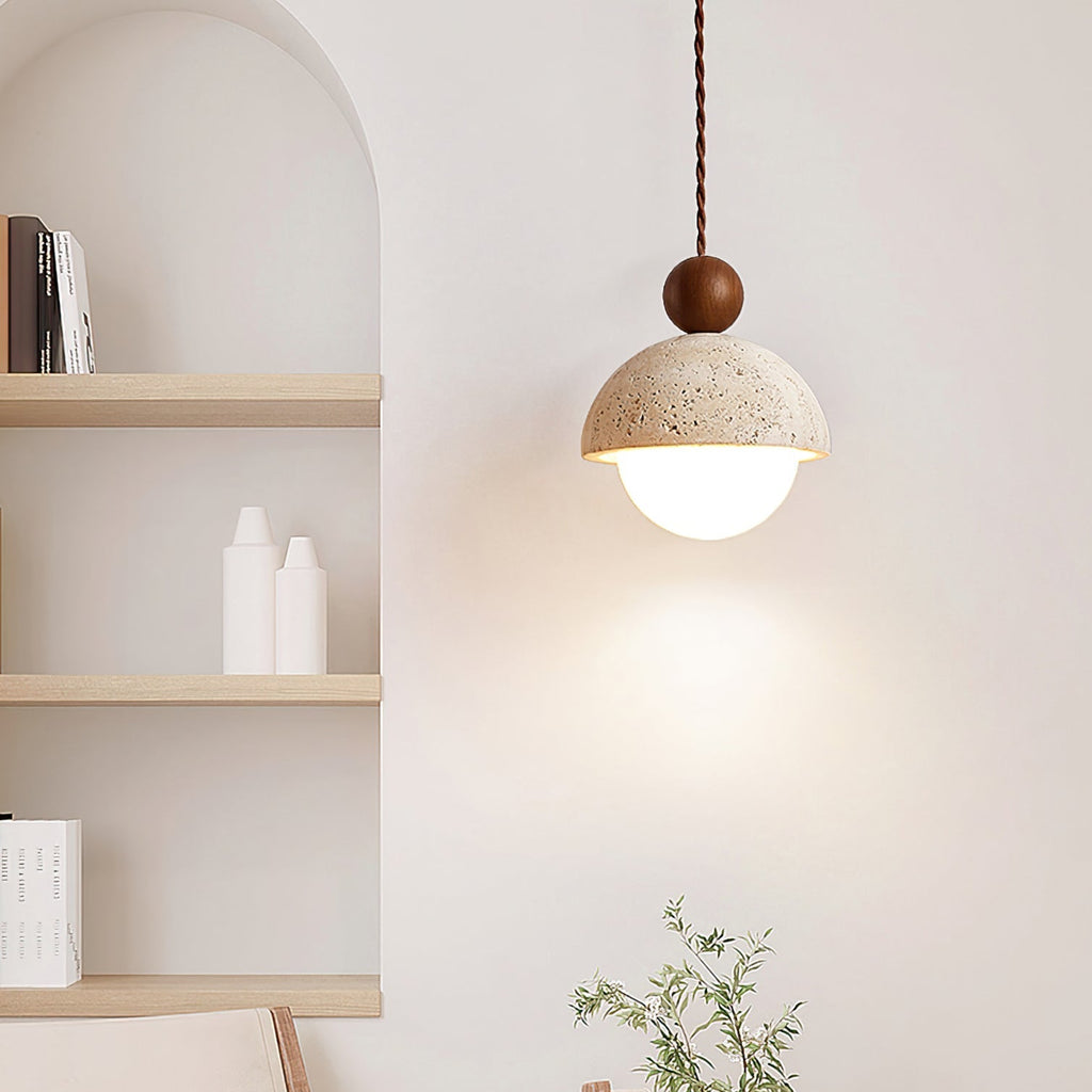 Rildenley Travertine Pendant Light-Moonnatur