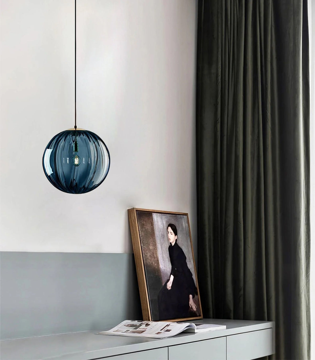 Helmisse Glass Pendant Light-Moonnatur