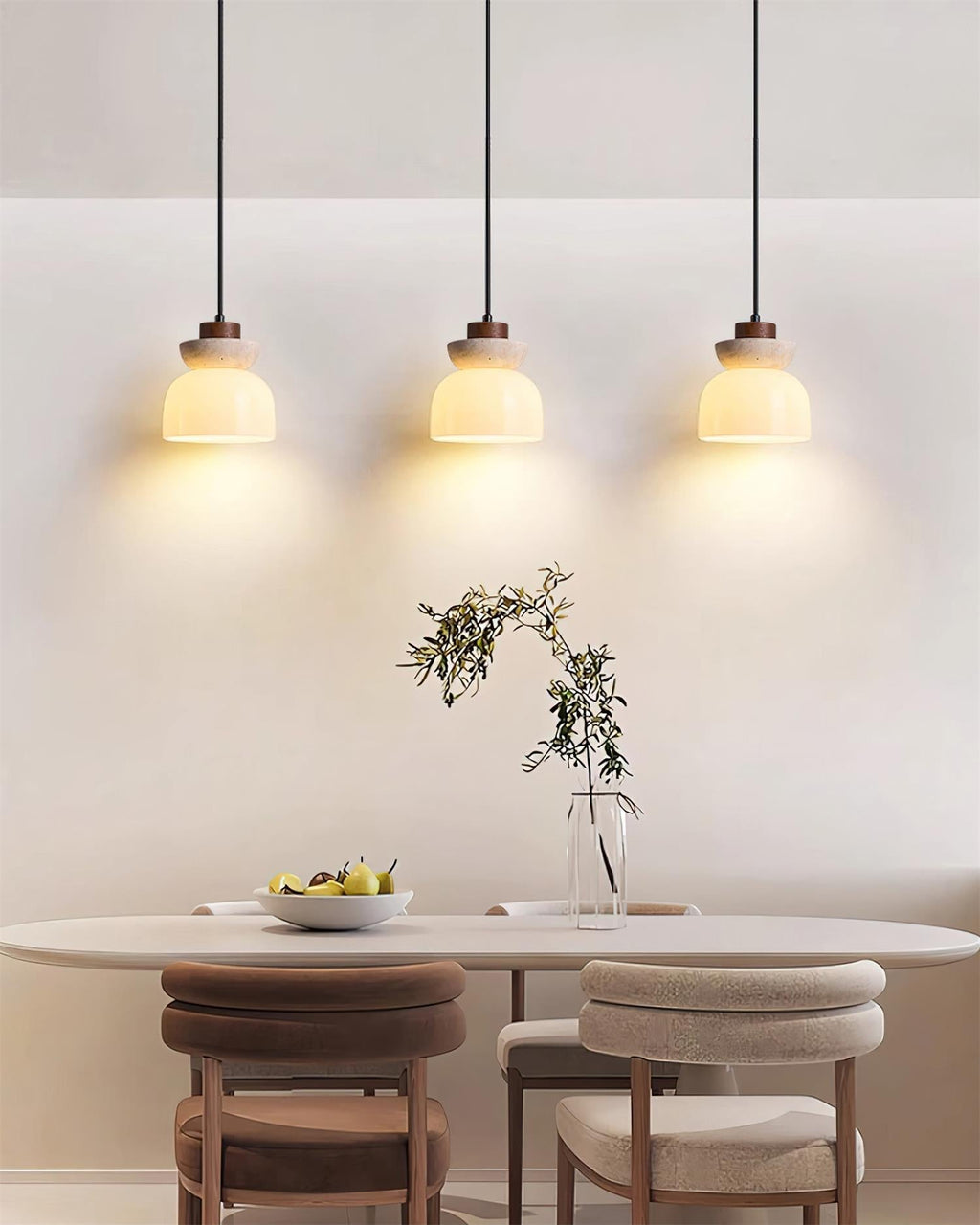 Marvenelle Glass Pendant Light-Moonnatur