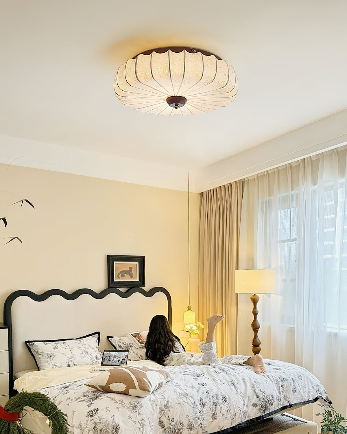 Penrelora Fabric Ceiling Light-Moonnatur