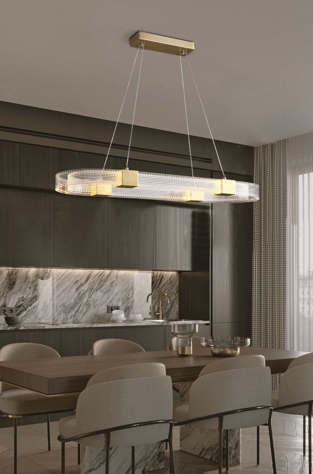 Udrina Aluminium Chandelier-Moonnatur