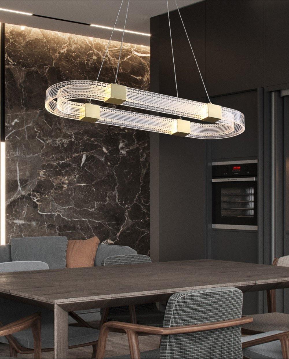 Udrina Aluminium Chandelier-Moonnatur