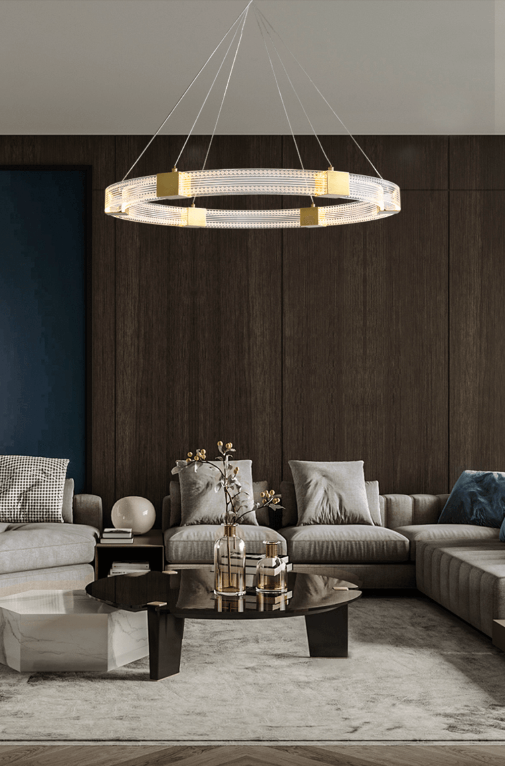 Udrina Aluminium Chandelier-Moonnatur