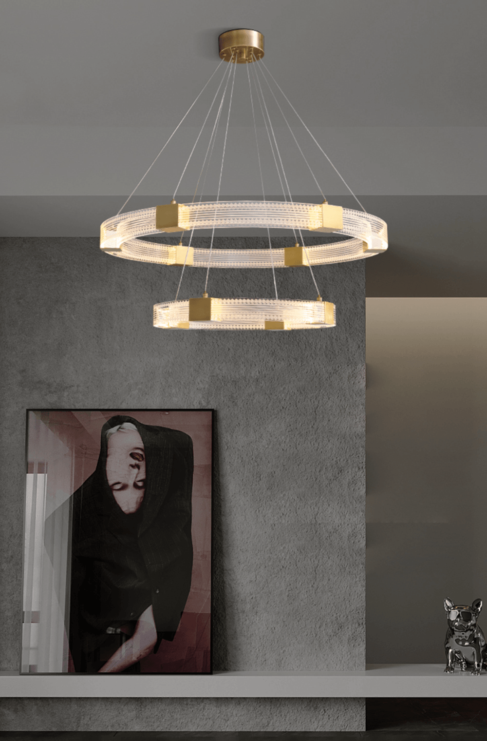 Udrina Aluminium Chandelier-Moonnatur