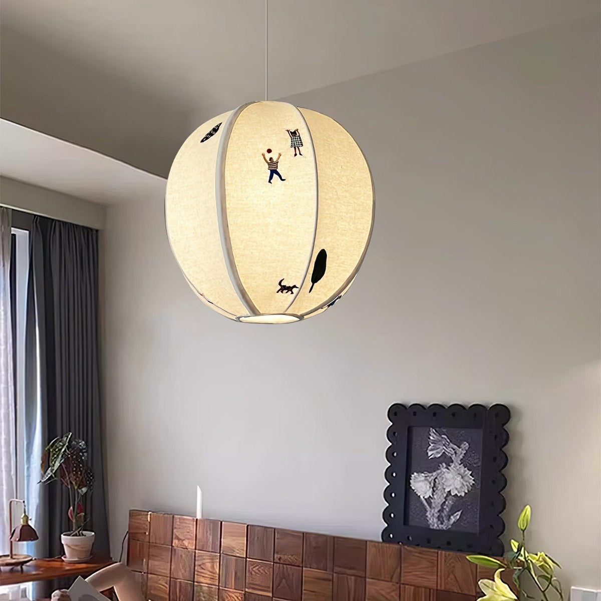 Cumberwick Fabric Pendant Light-Moonnatur