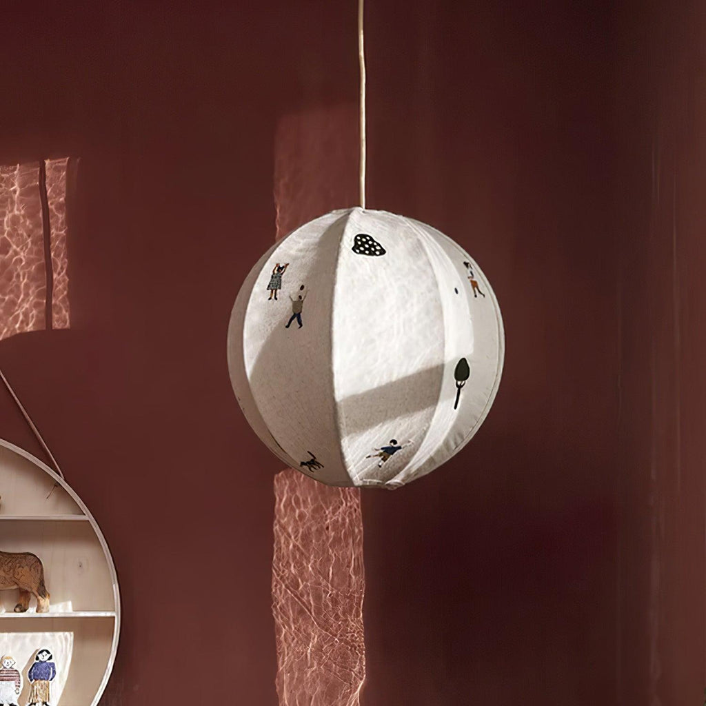 Narenia Fabric Pendant Light-Moonnatur