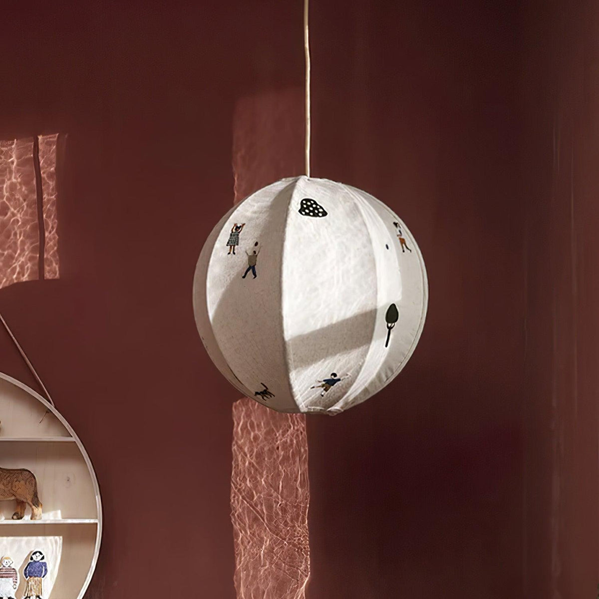 Narenia Fabric Pendant Light-Moonnatur
