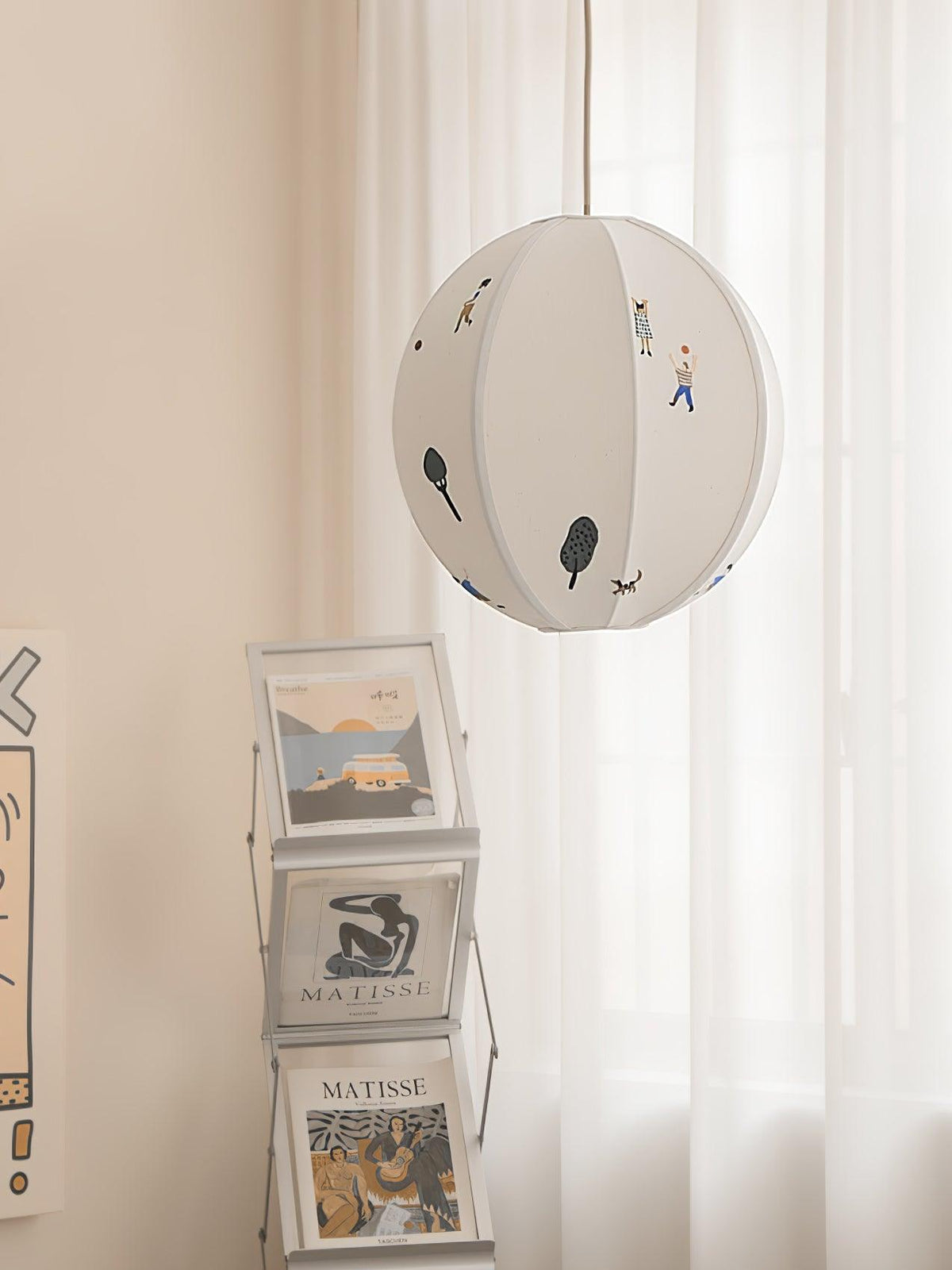 Narenia Fabric Pendant Light-Moonnatur