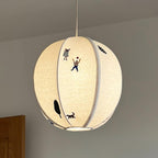 Narenia Fabric Pendant Light-Moonnatur