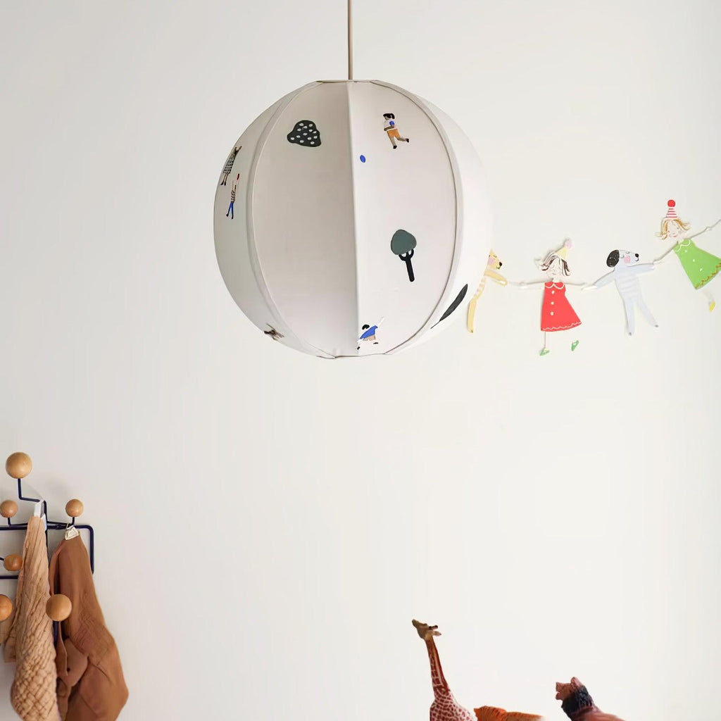 Narenia Fabric Pendant Light-Moonnatur