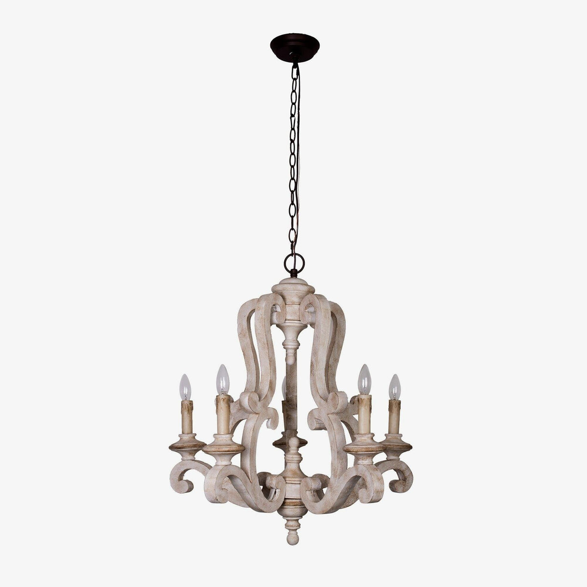 Cavendelle Wood Chandelier-Moonnatur