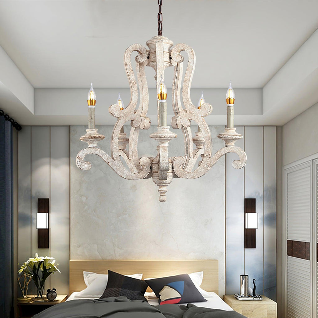 Cavendelle Wood Chandelier-Moonnatur