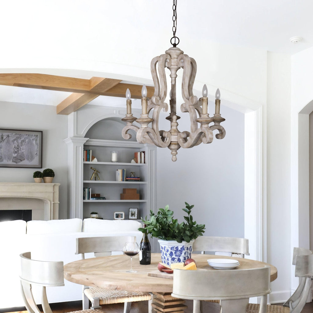 Cavendelle Wood Chandelier-Moonnatur