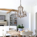 Cavendelle Wood Chandelier-Moonnatur