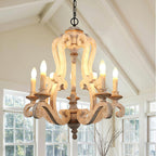 Cavendelle Wood Chandelier-Moonnatur