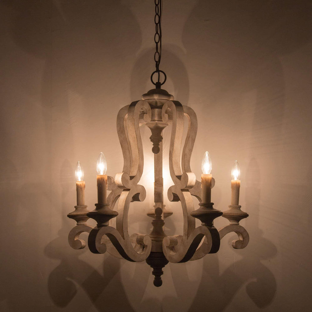 Cavendelle Wood Chandelier-Moonnatur