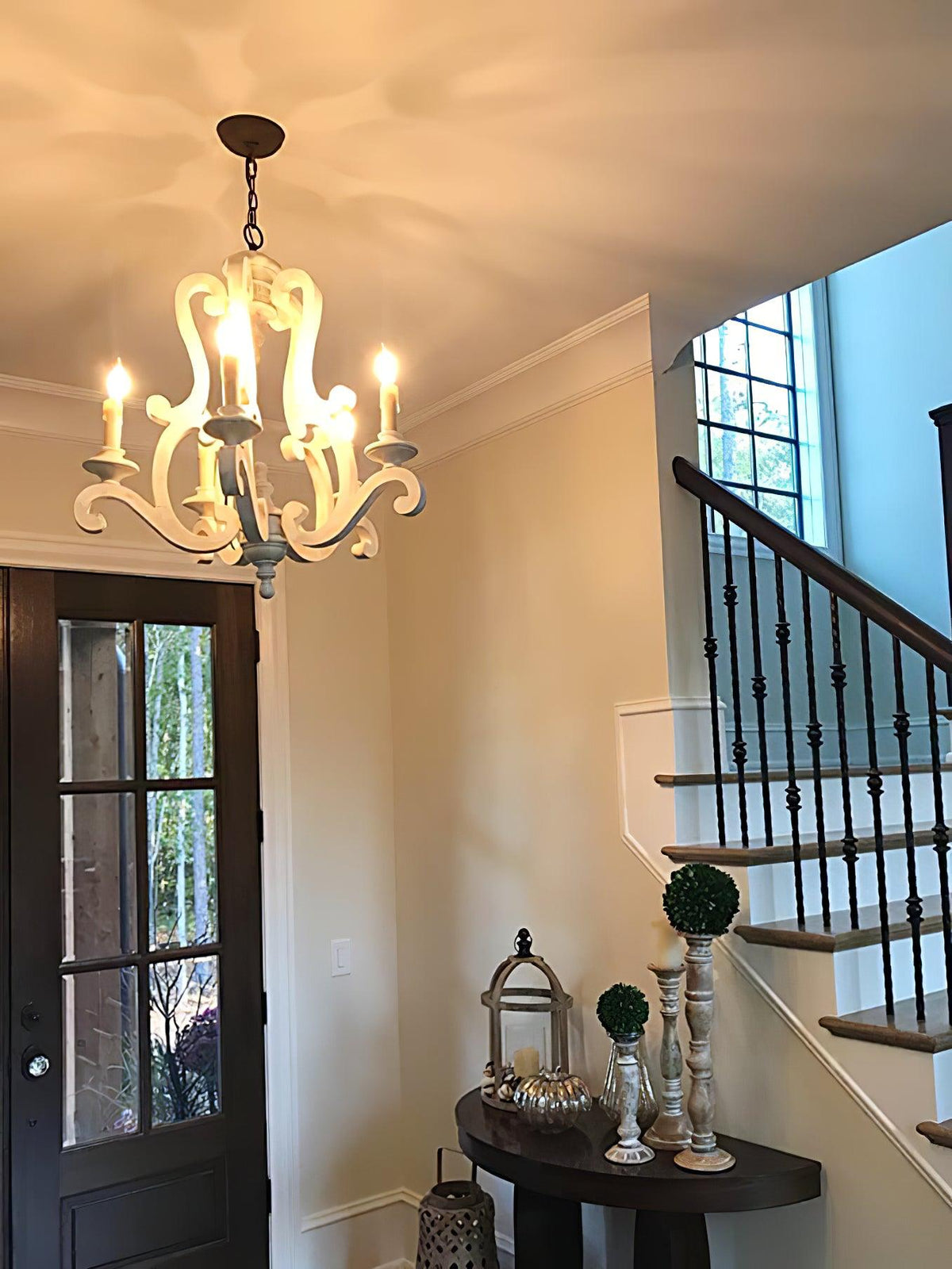 Cavendelle Wood Chandelier-Moonnatur