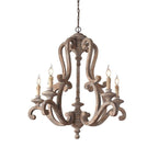 Cavendelle Wood Chandelier-Moonnatur