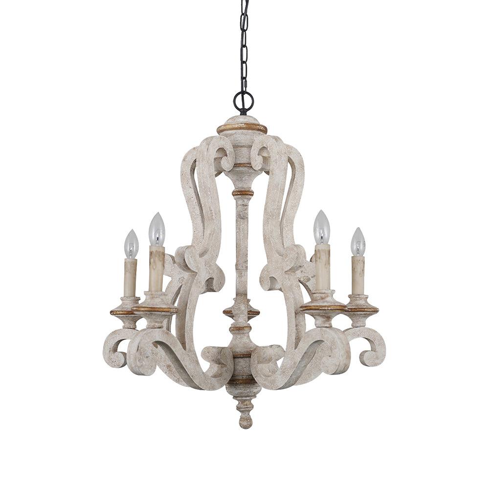 Cavendelle Wood Chandelier-Moonnatur