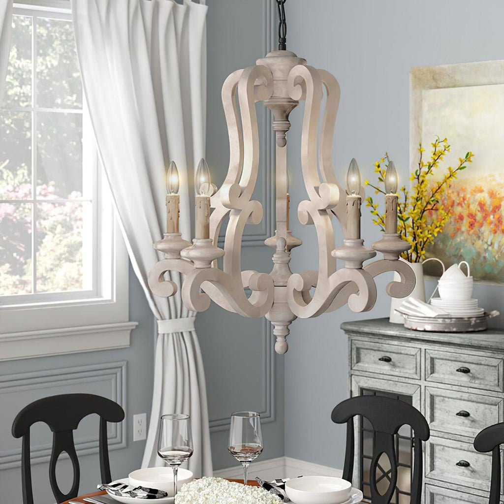 Cavendelle Wood Chandelier-Moonnatur