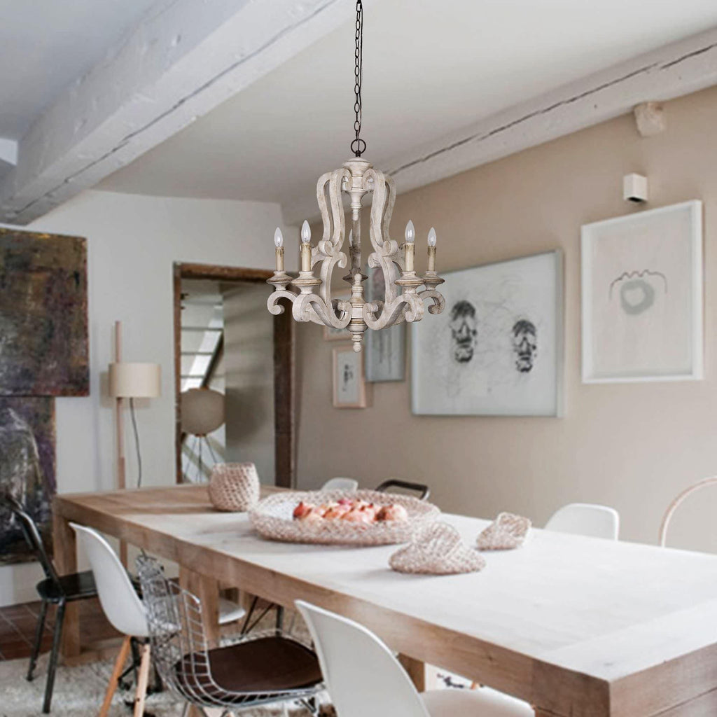 Cavendelle Wood Chandelier-Moonnatur