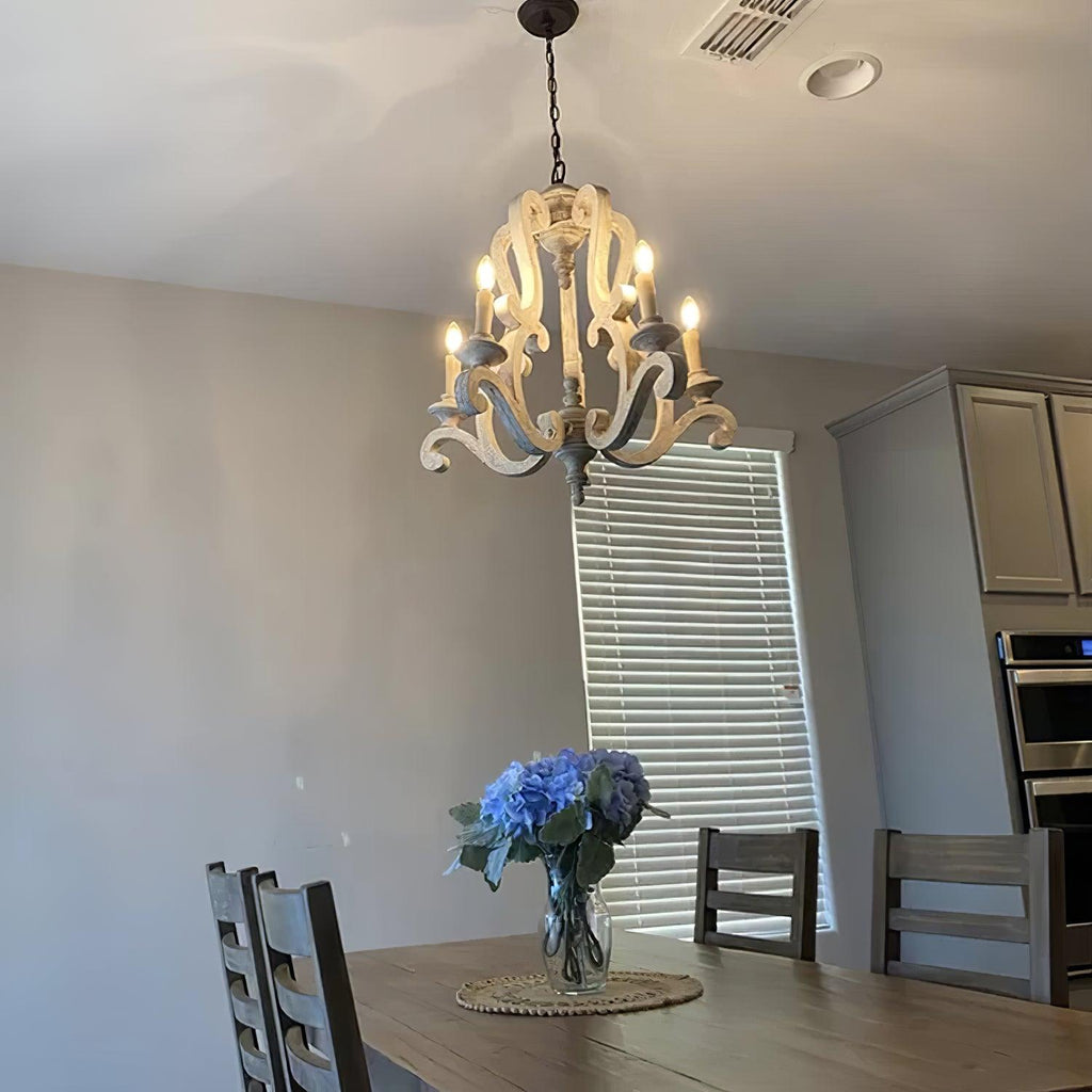 Cavendelle Wood Chandelier-Moonnatur