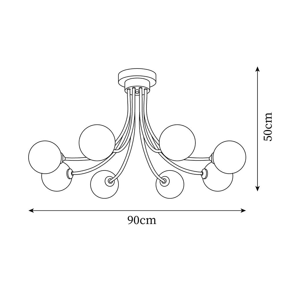 Grenelhaven Glass Ceiling Light-Moonnatur