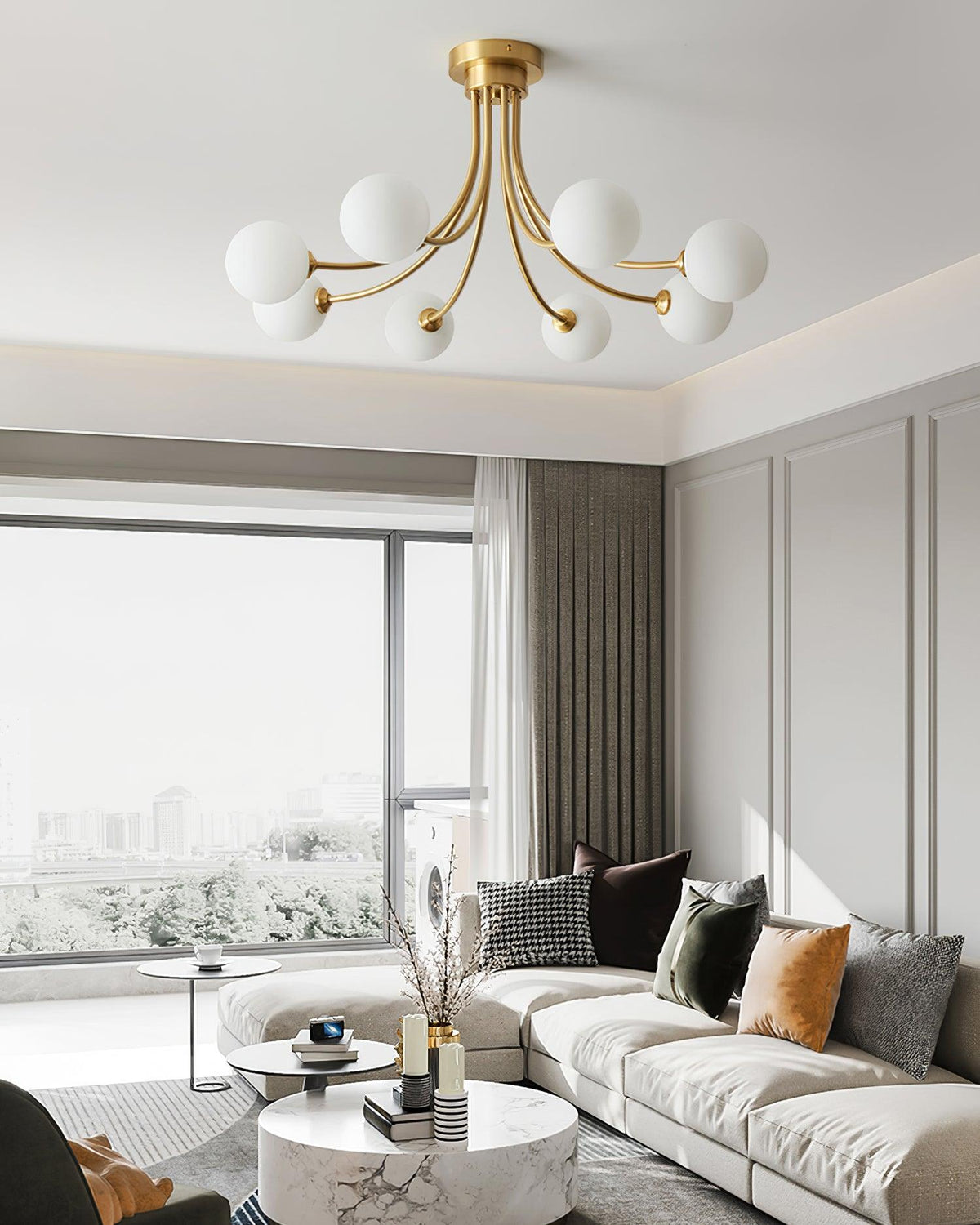 Grenelhaven Glass Ceiling Light-Moonnatur