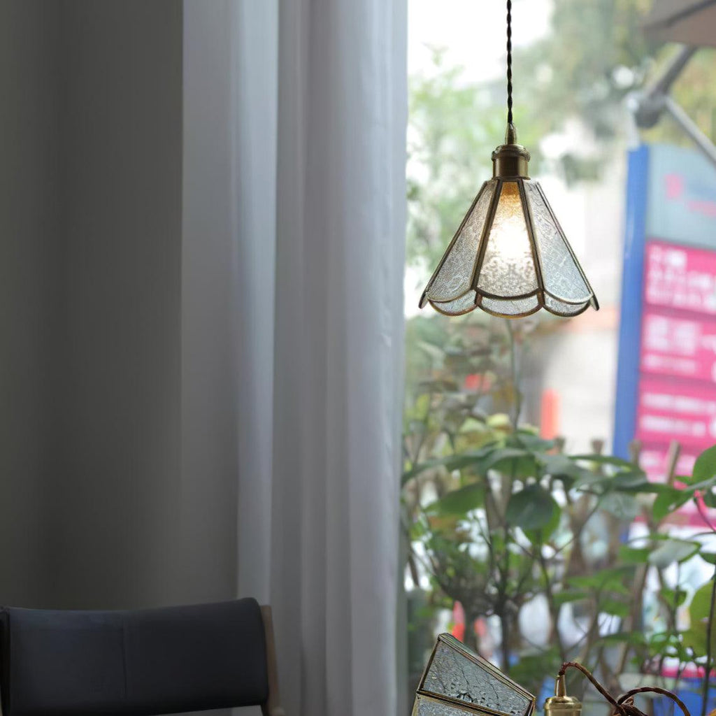 Qelise Glass Pendant Lamp-Moonnatur