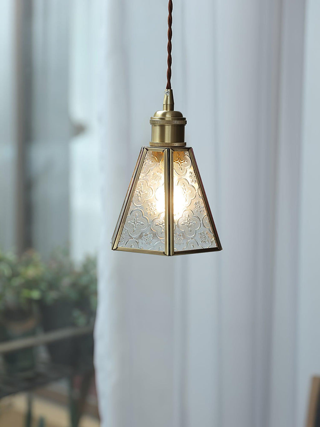 Qelise Glass Pendant Lamp-Moonnatur