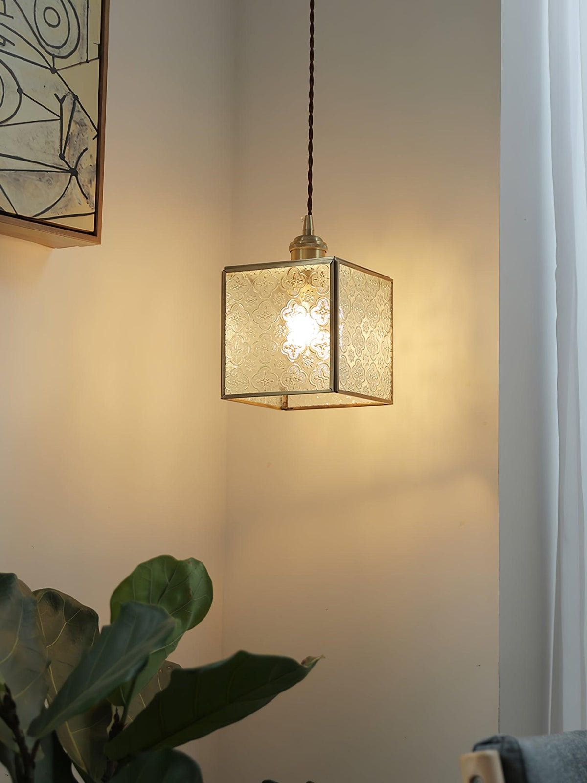 Qelise Glass Pendant Lamp-Moonnatur