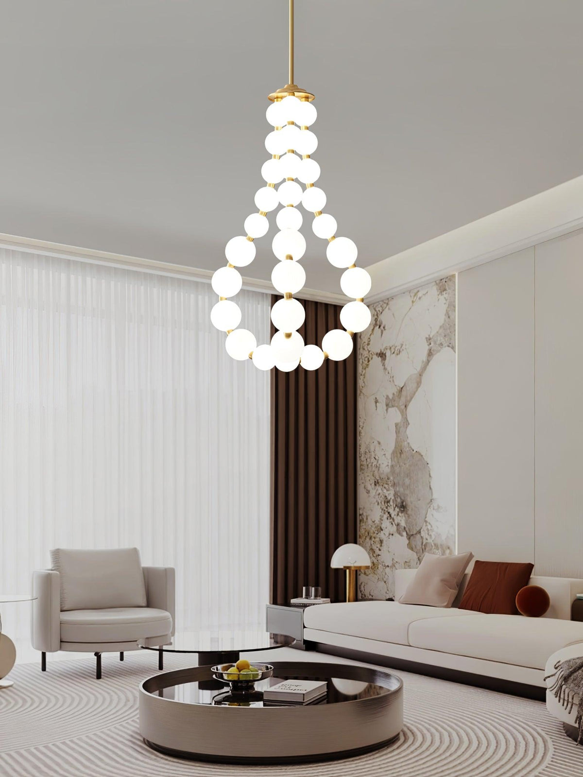 Qaline Acrylic Chandelier-Moonnatur