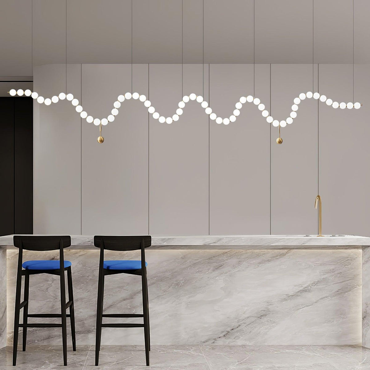 Qaline Acrylic Chandelier-Moonnatur