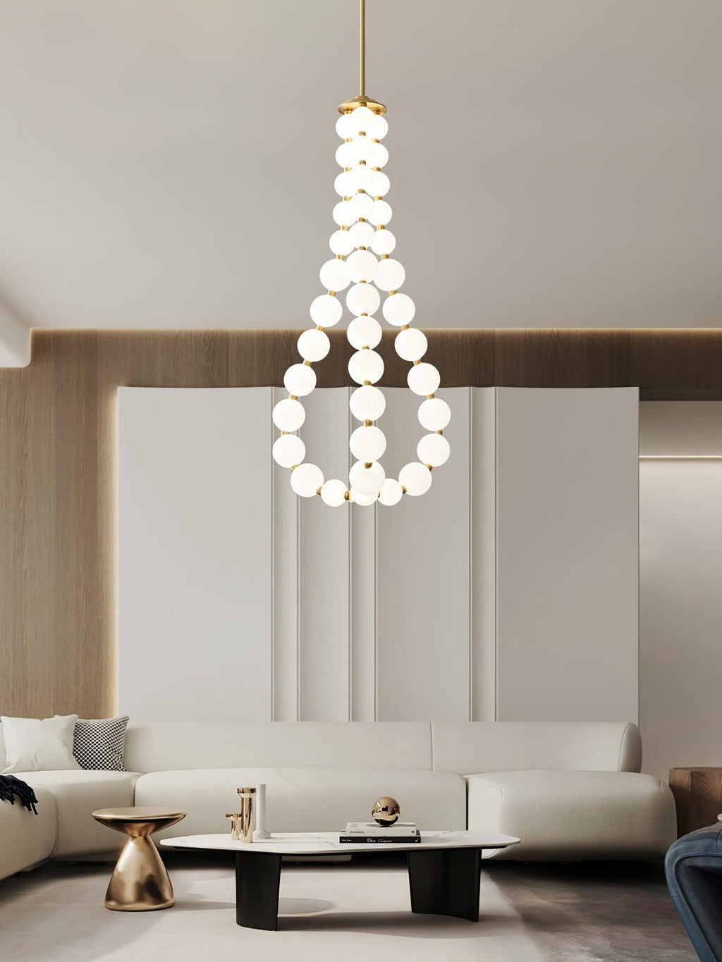 Qaline Acrylic Chandelier-Moonnatur