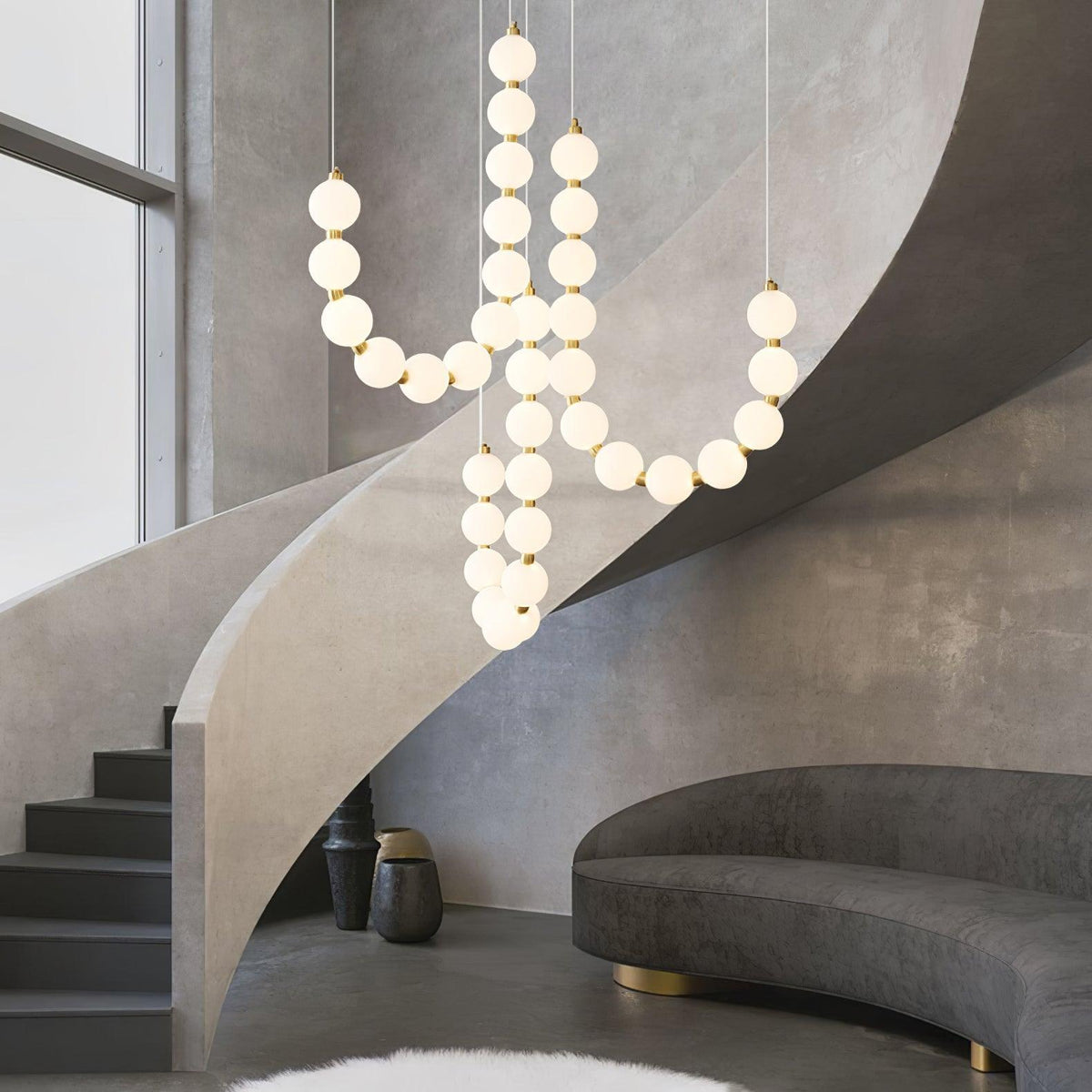 Qaline Acrylic Chandelier-Moonnatur