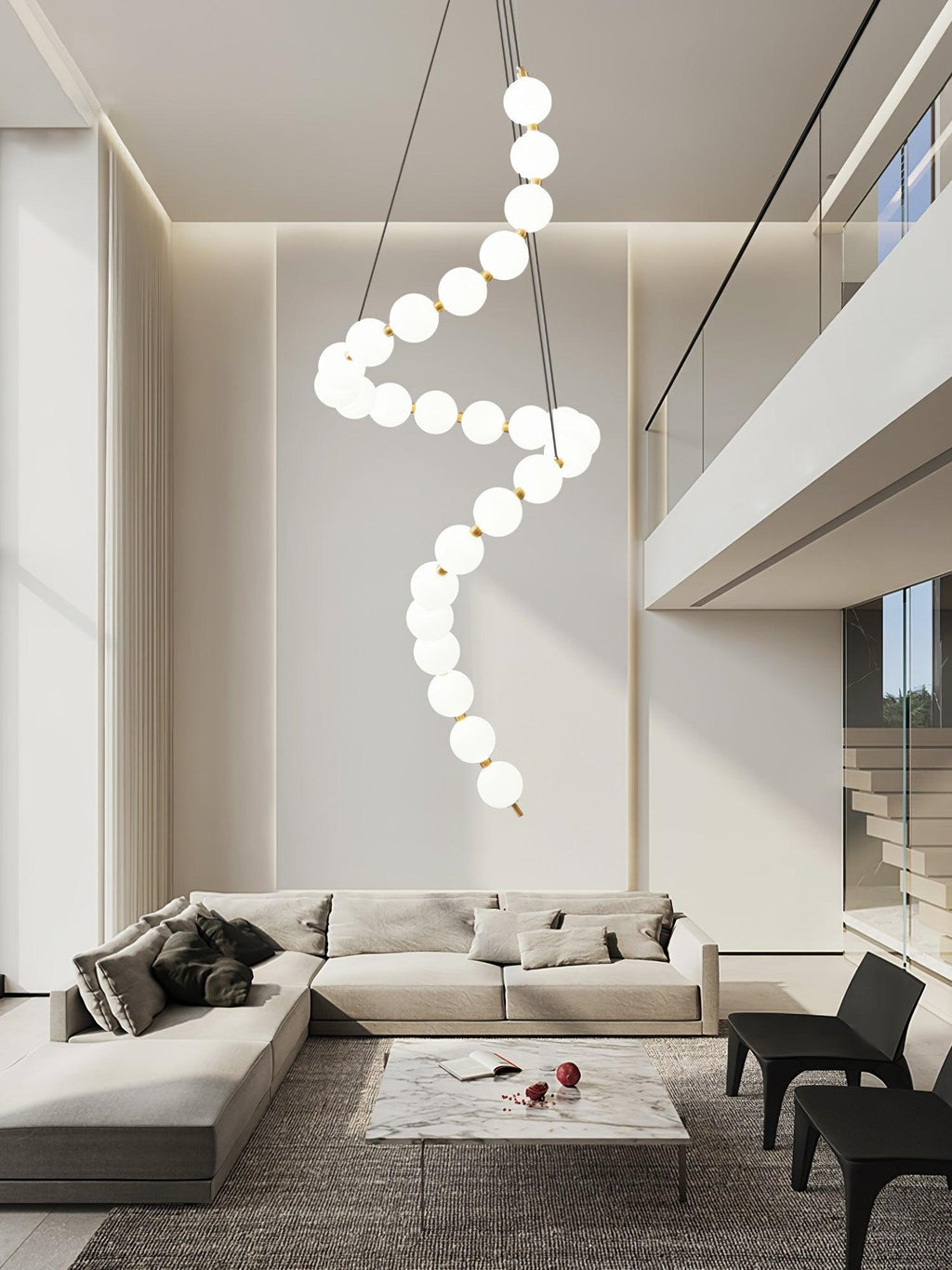 Qaline Acrylic Chandelier-Moonnatur