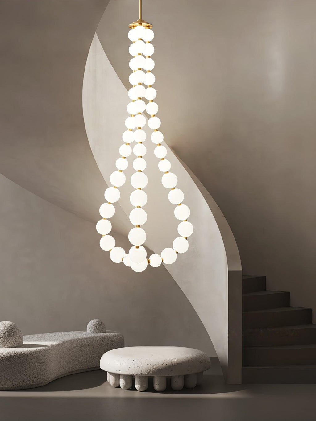 Qaline Acrylic Chandelier-Moonnatur
