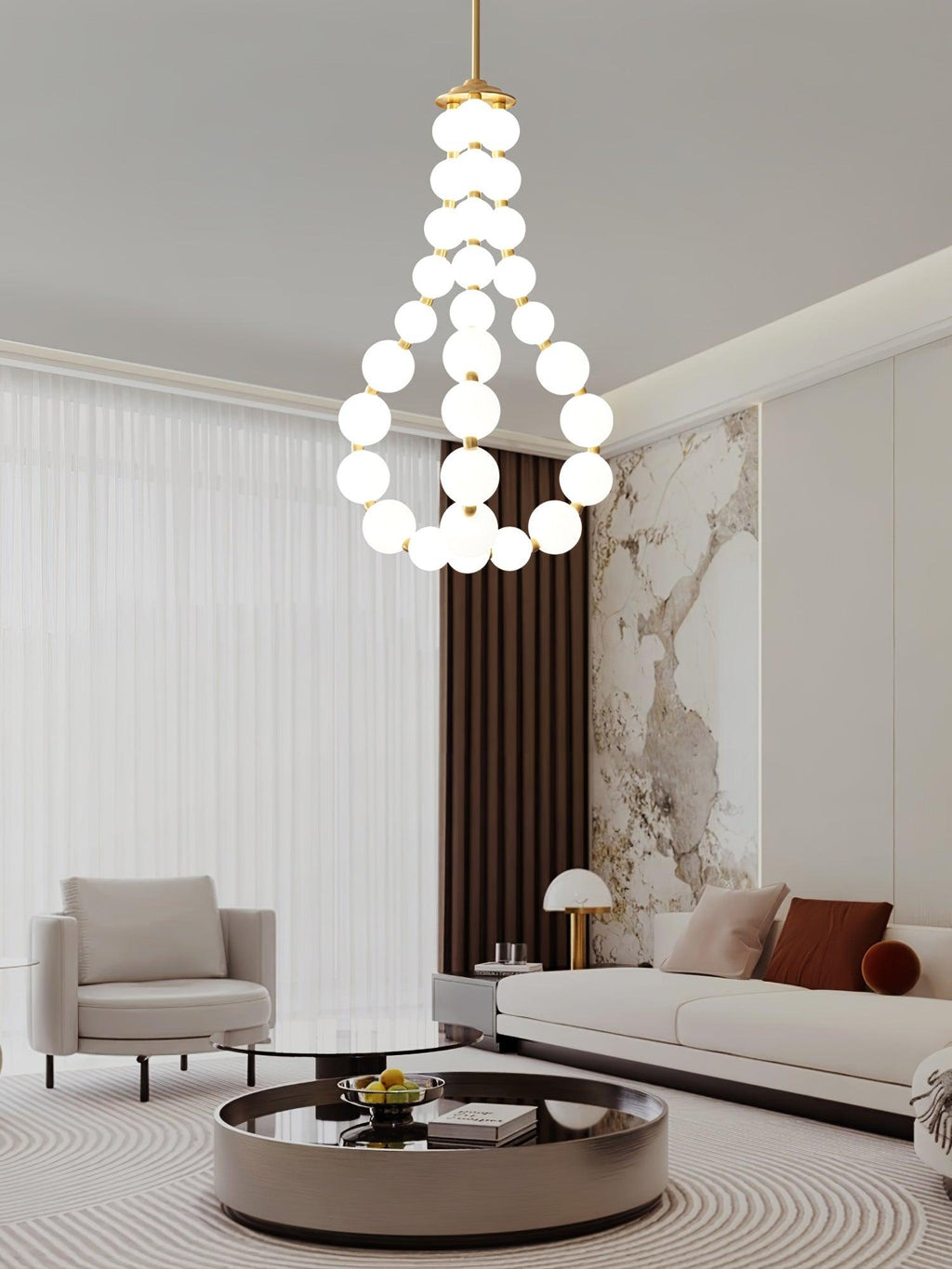 Qaline Acrylic Chandelier-Moonnatur