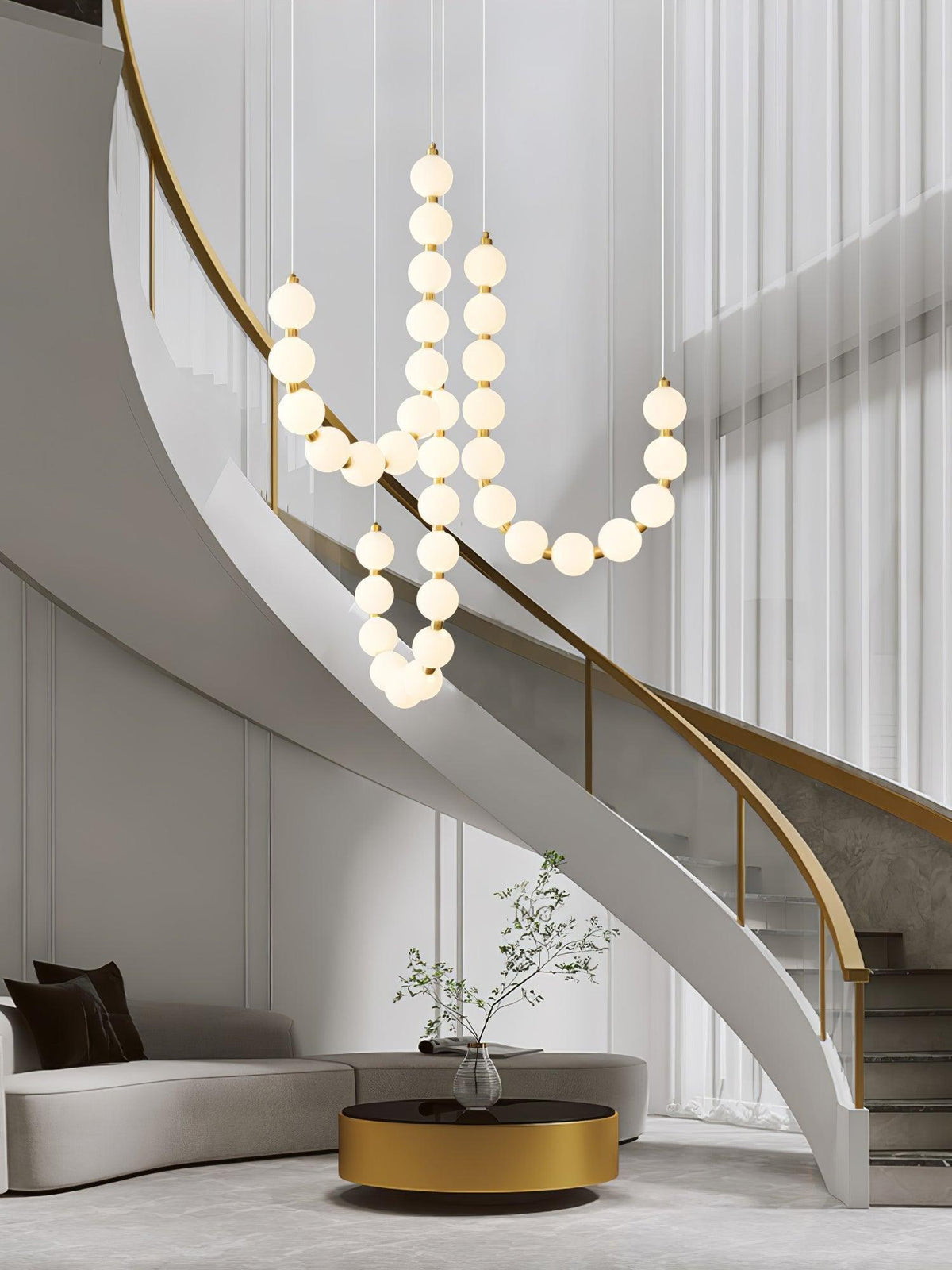 Qaline Acrylic Chandelier-Moonnatur