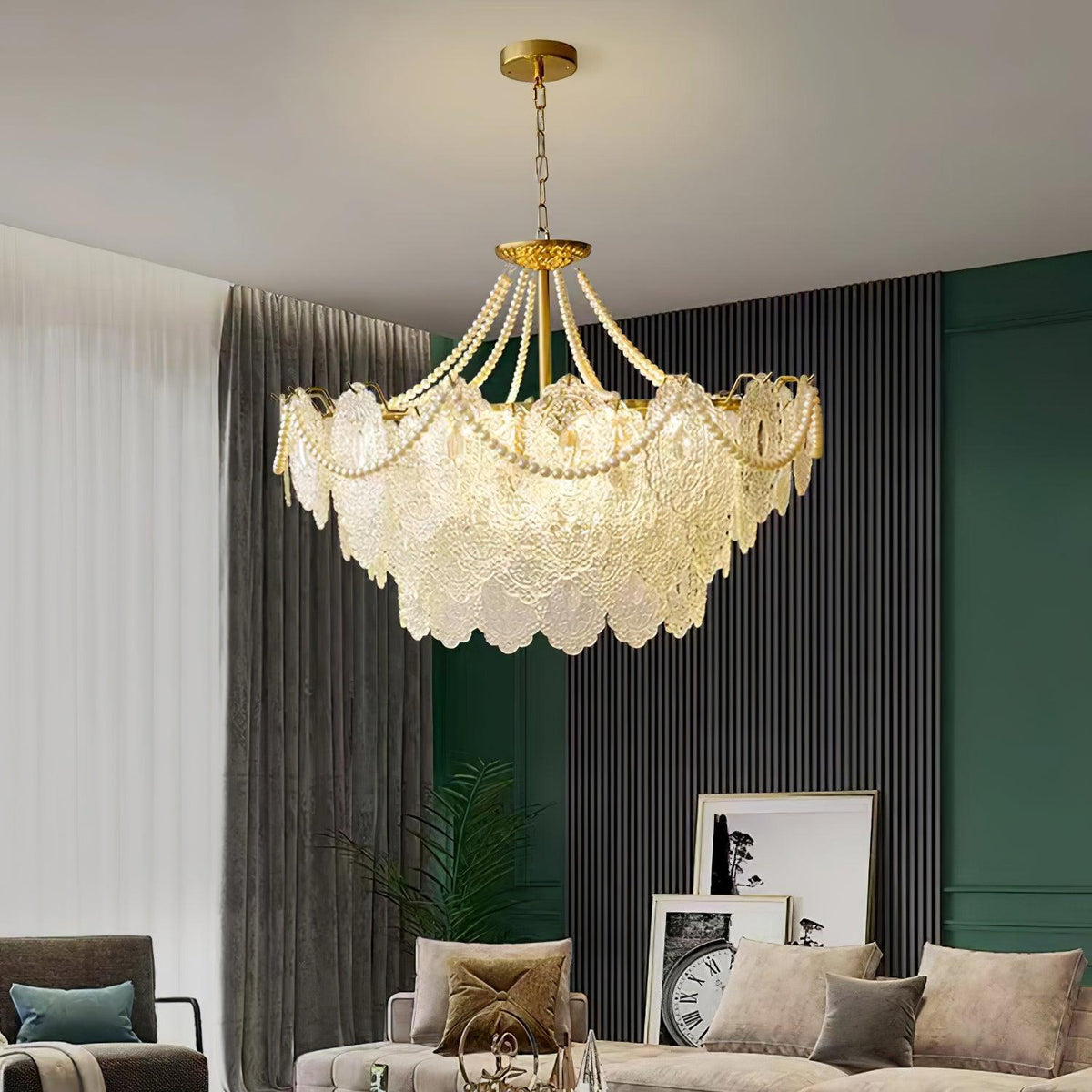 Celestrel Glass Chandelier-Moonnatur