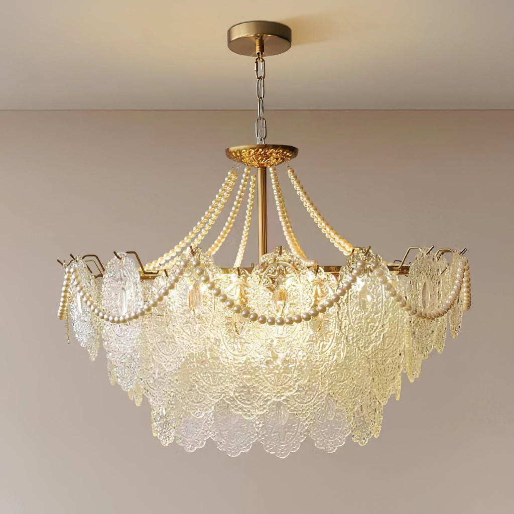 Celestrel Glass Chandelier-Moonnatur
