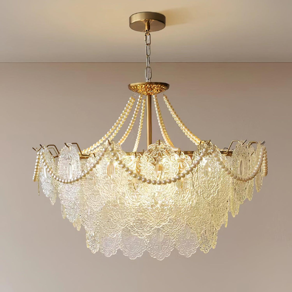Celestrel Glass Chandelier-Moonnatur