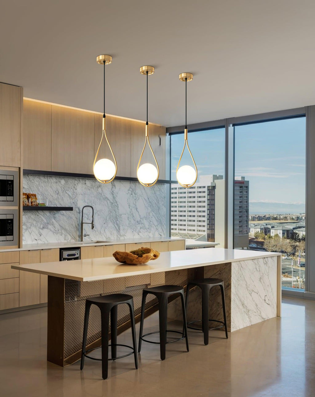 Perenelle Glass Pendant Light-Moonnatur