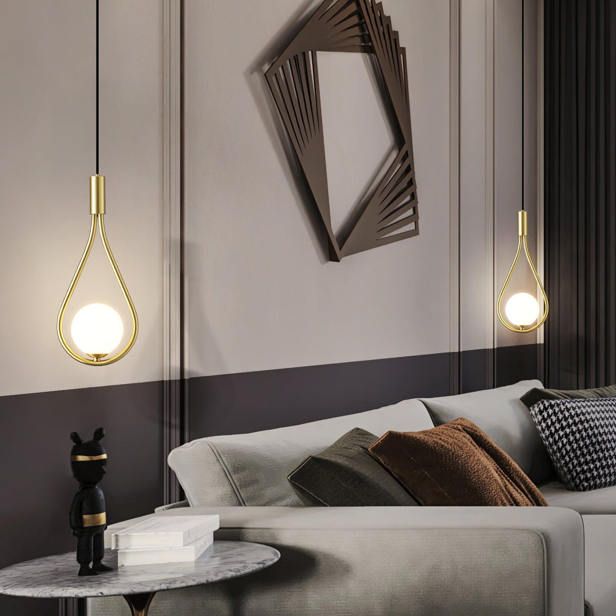 Perenelle Glass Pendant Light-Moonnatur