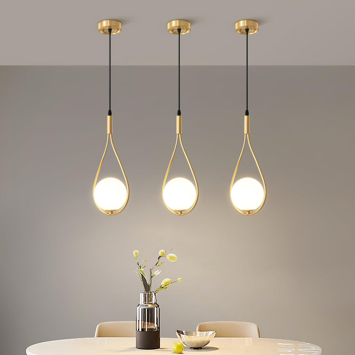 Perenelle Glass Pendant Light-Moonnatur