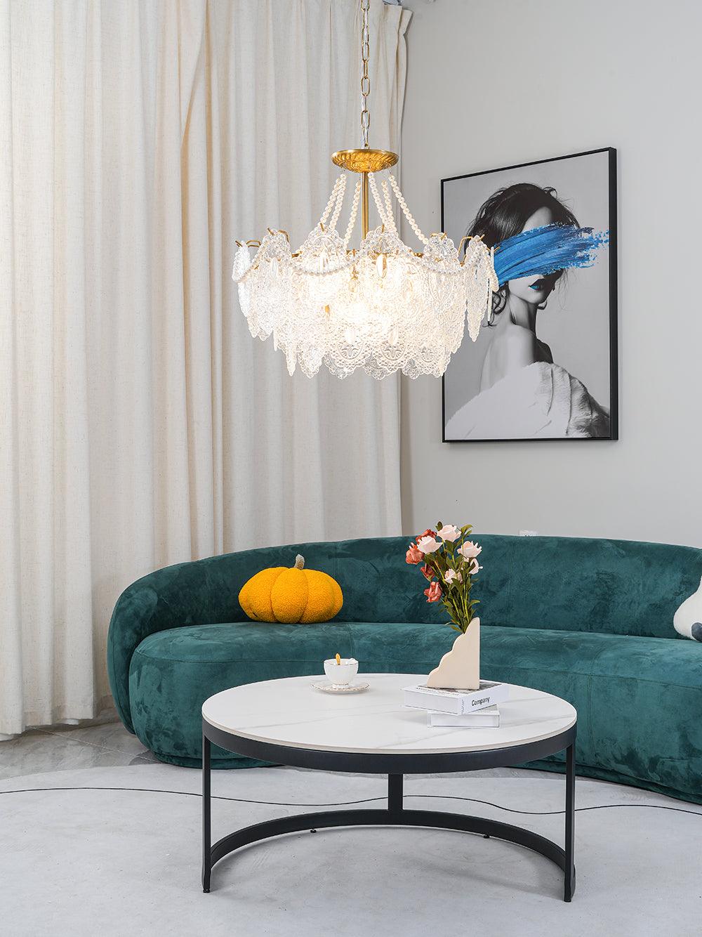 Celestrel Glass Chandelier-Moonnatur