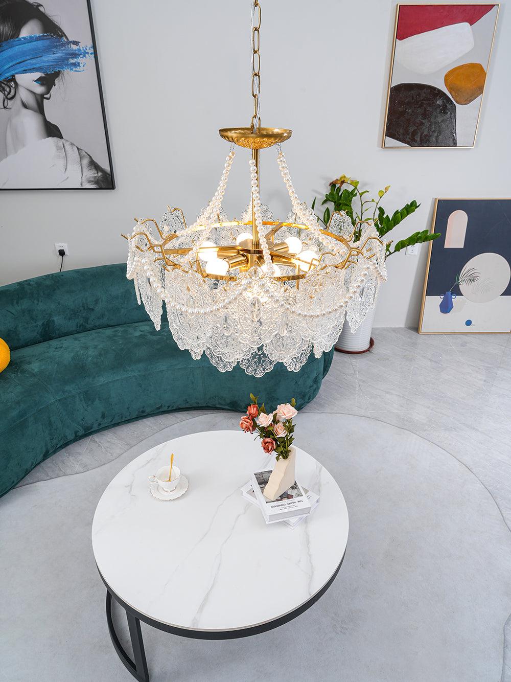 Celestrel Glass Chandelier-Moonnatur