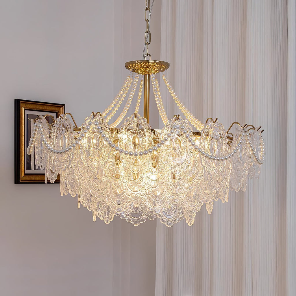 Celestrel Glass Chandelier-Moonnatur
