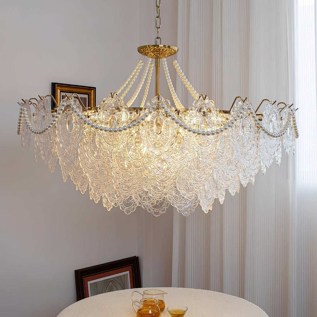 Celestrel Glass Chandelier-Moonnatur